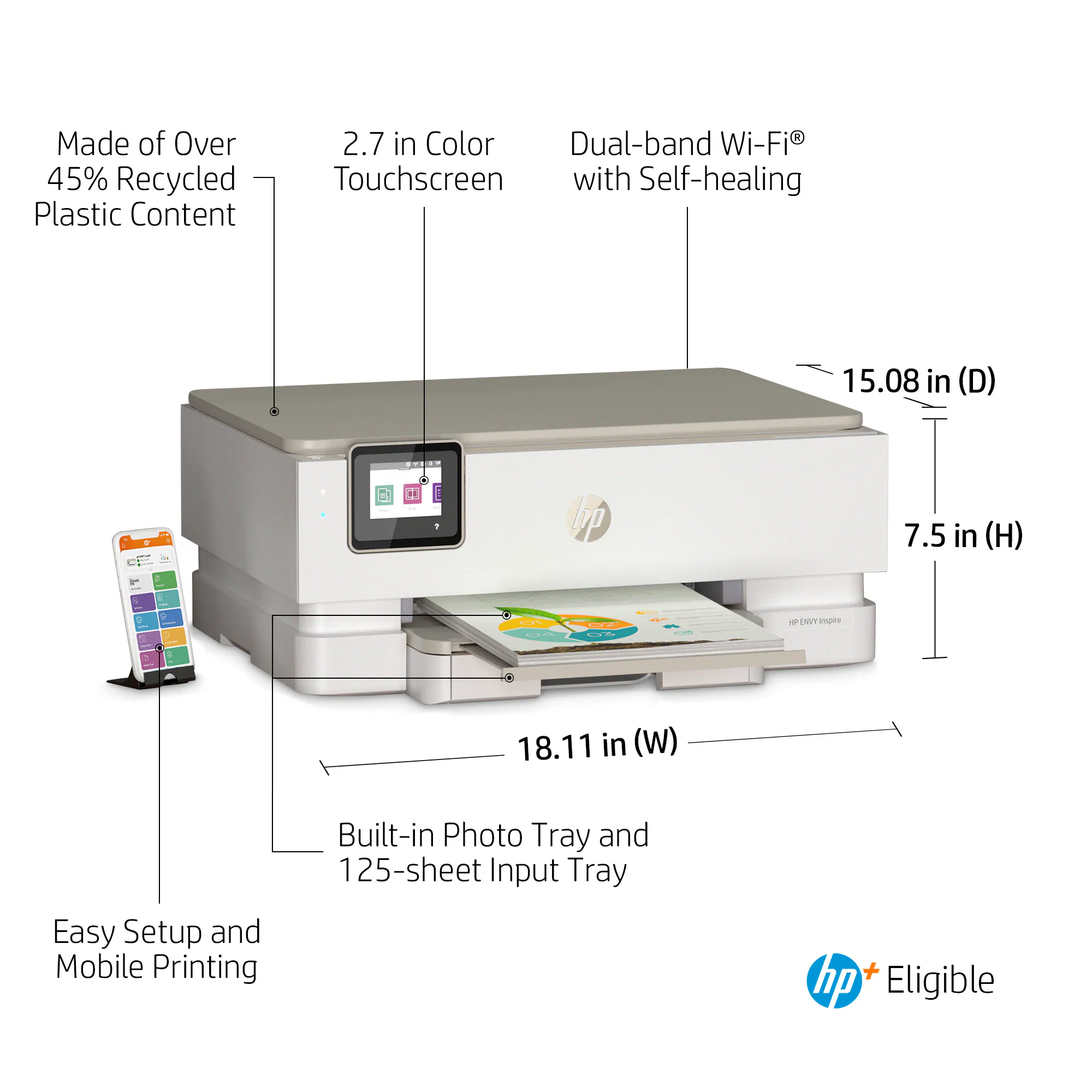 HP ENVY Inspire 7255e All-in-One Printer view 4